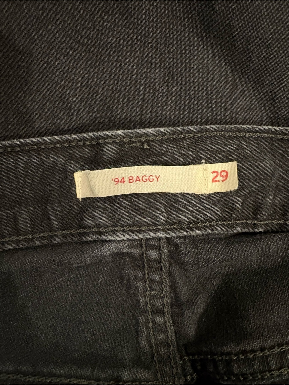 Levi’s ‘94 Baggy Black Denim Jeans (29) - Picture 4 of 5